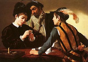 "Partida de cartas", de Caravaggio (1595)